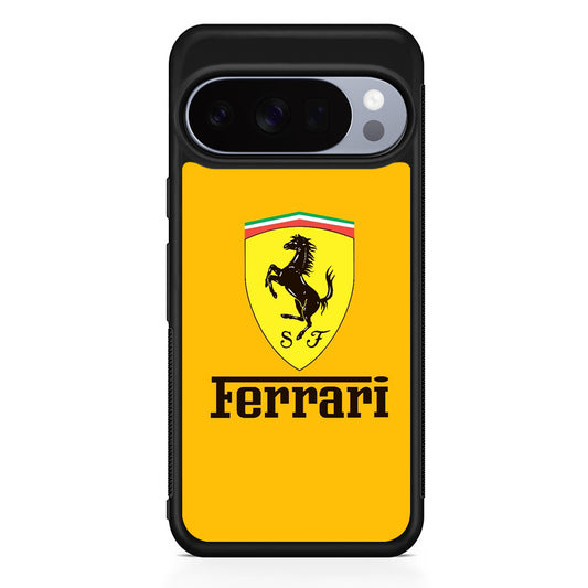 Ferrari Yellow Backdrop Google Pixel 10 Pro Case | Slim Google Pixel 10 Pro Rubber Case