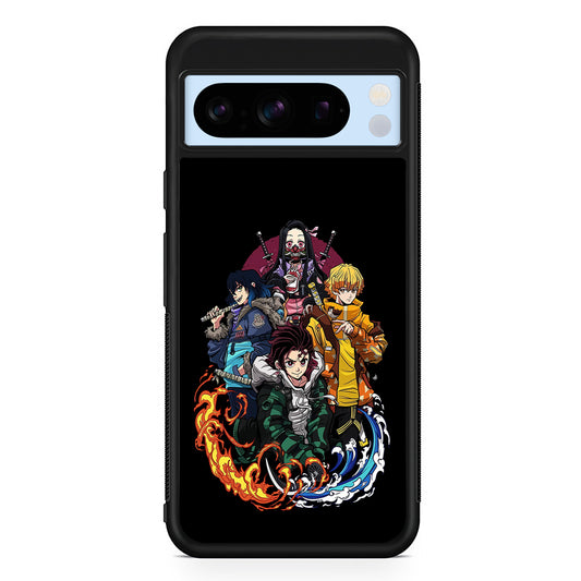 Demon Slayer Hoodie Style Google Pixel 8 Pro Case | Slim Rubber Case for Google Pixel 8 Pro