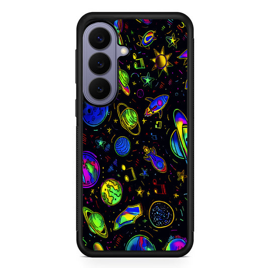 Space Planets and Spaceships Samsung Galaxy S26 Case | Durable Rubber Case for Samsung Galaxy S26