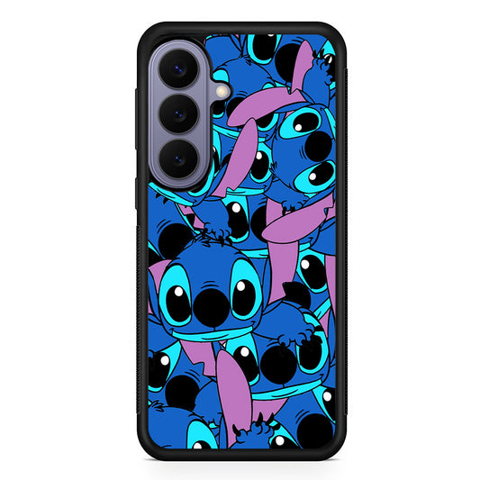 Stitch Blue Cute Samsung Galaxy S26 Case | Durable Rubber Case for Samsung Galaxy S26