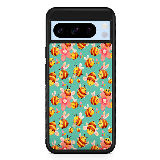 Cute Cartoon Honey Bees Google Pixel 8 Pro Case | Slim Rubber Case for Google Pixel 8 Pro