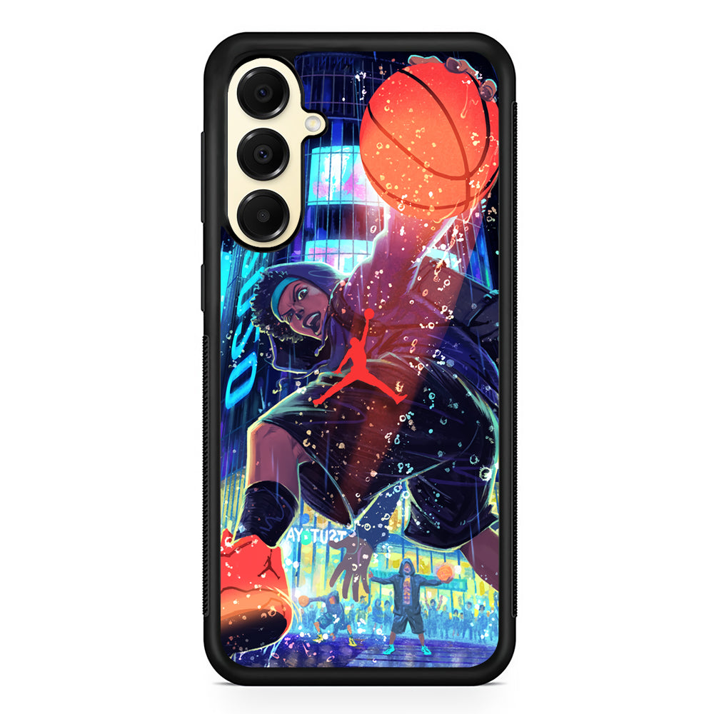 Air Jordan Cartoon City Playground Samsung Galaxy A16 Case | Slim Rubber Case for Samsung Galaxy A16