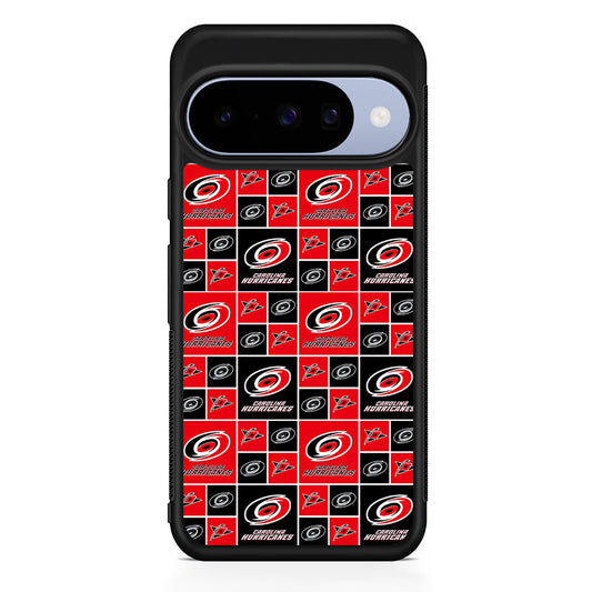 NHL Carolina Hurricanes Pattern Google Pixel 10 Case | Google Pixel 10 Rubber Protective Case