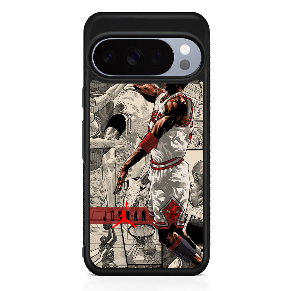 Air Jordan Unusual Jumping Man Google Pixel 10 Pro Case | Slim Google Pixel 10 Pro Rubber Case