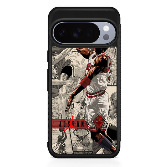 Air Jordan Unusual Jumping Man Google Pixel 10 Pro Case | Slim Google Pixel 10 Pro Rubber Case