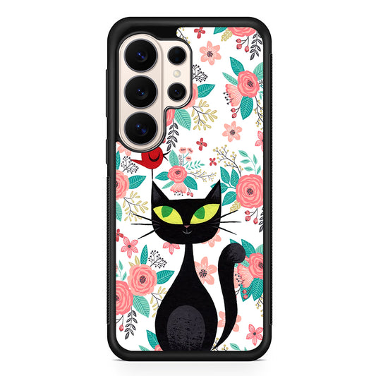 Cat Flower and Bird Samsung Galaxy S26 Ultra Case | Slim Protective Case for Samsung Galaxy S26 Ultra