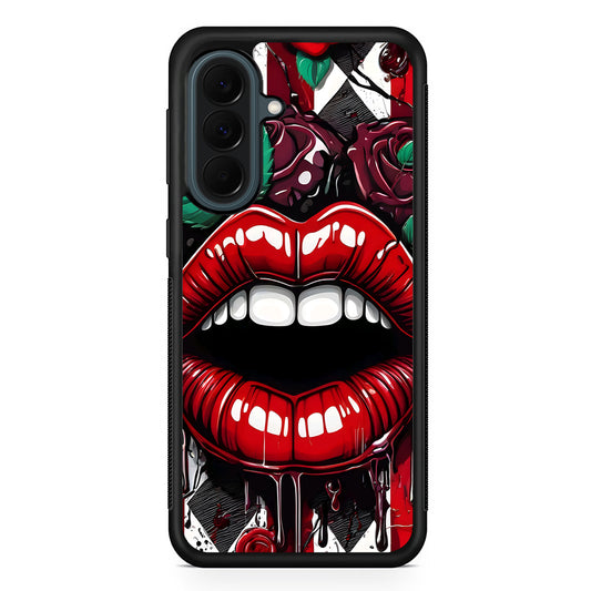 Sexy Big Lips Closeup Samsung Galaxy A37 Case | Samsung Galaxy A37 Rubber Phone Case