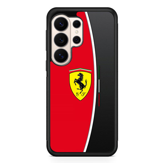 Ferrari Emblem Black Red Samsung Galaxy S26 Ultra Case | Durable Samsung Galaxy S26 Ultra Phone Case