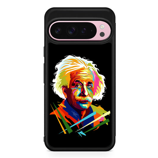 Albert Einstein Pop Art Black Google Pixel 9 Pro XL Case | Protective Cover
