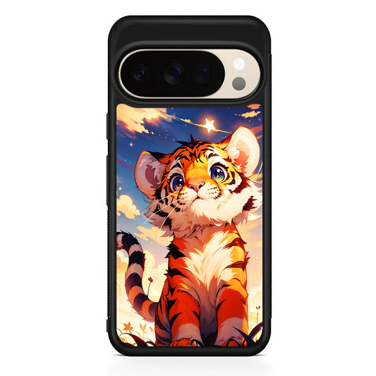 Cute Little Tiger in The Forest Google Pixel 10 Pro XL Case | Slim Google Pixel 10 Pro XL Protective Case