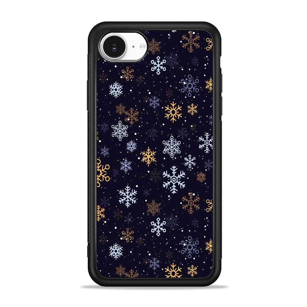 Dark Blue Yellow Winter iPhone 16e Case | Protective Phone Cover