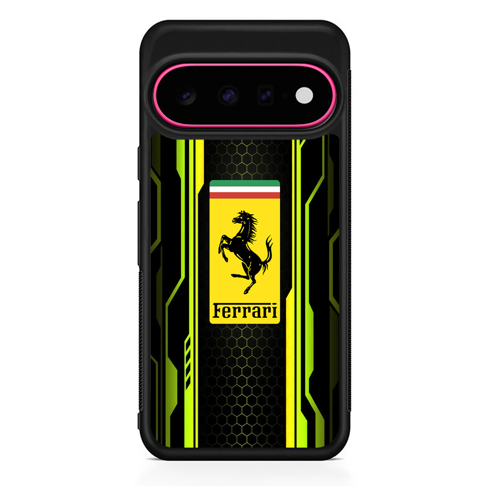 Ferrari Yellow System Line Google Pixel 11 Case - Stylish Protective Phone Case
