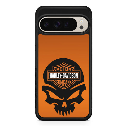 Harley Orange Skull Emblem Google Pixel 9 Pro Case | Slim Protective Cover