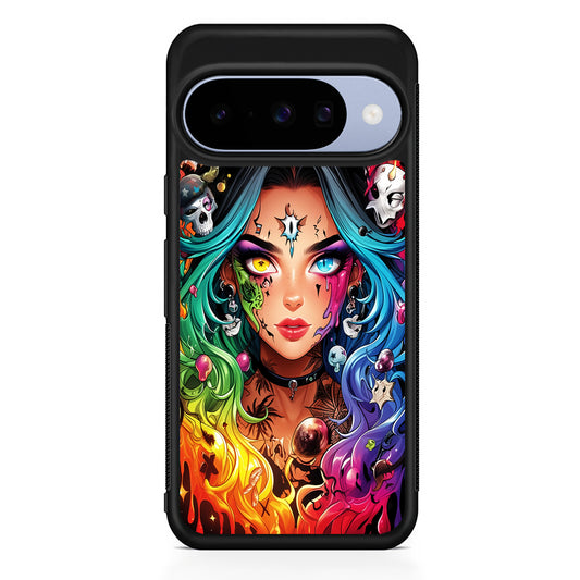 Anime Witch Girl Art Google Pixel 10 Case | Google Pixel 10 Rubber Protective Case