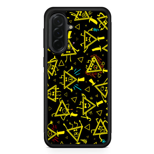 Bill Cipher Gravity Falls Doodle Samsung Galaxy A36 Case | Protective Rubber Cover