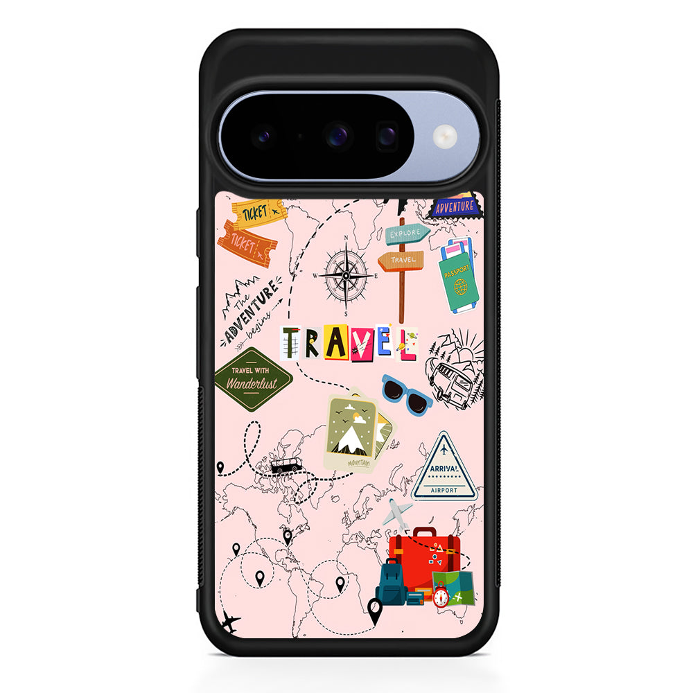 Travel and Adventure Tourism Google Pixel 10 Case | Google Pixel 10 Rubber Protective Case