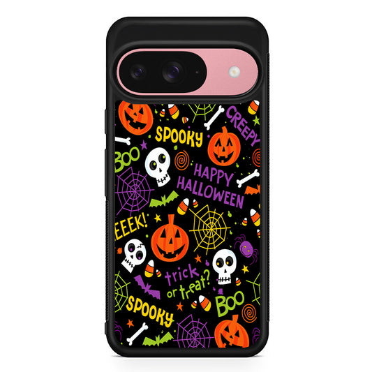 Happy Halloween Spooky Google Pixel 9 Case | Google Pixel 9 Protective Rubber Case