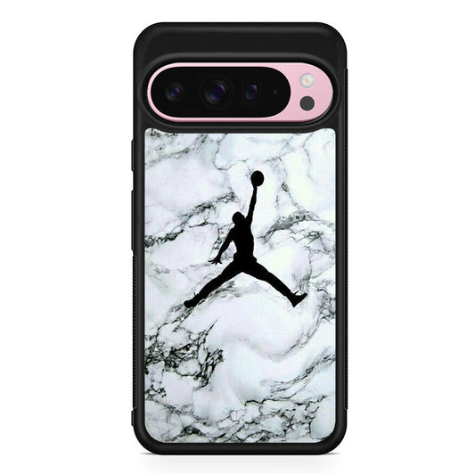 Jordan White Marble Logo Google Pixel 9 Pro XL Case | Protective Cover