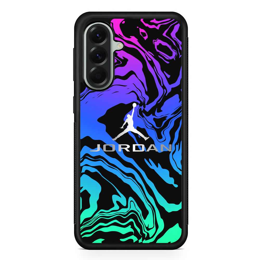 Air Jordan Silver Gradation Samsung Galaxy A56 Case | Samsung Galaxy A56 Rubber Protective Case