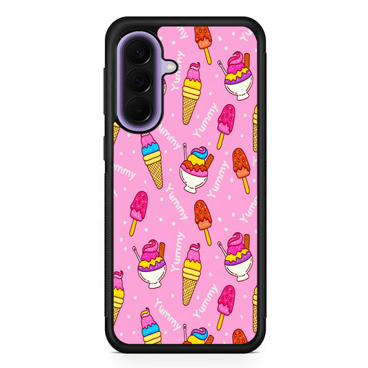 Ice Cream Doodle Yummy Samsung Galaxy A57 Case | Slim Samsung Galaxy A57 Rubber Case