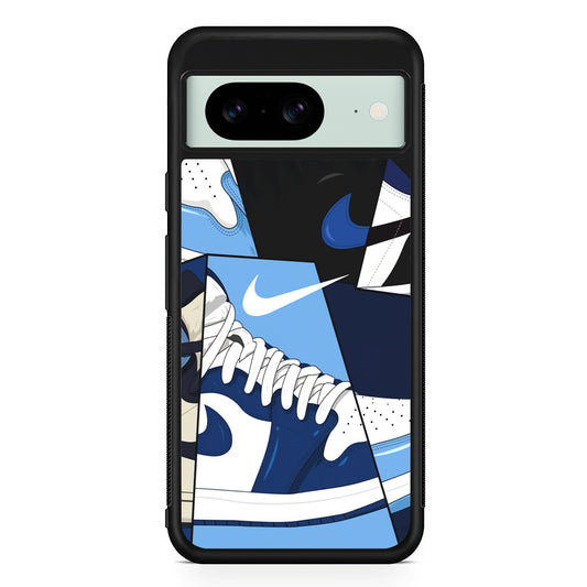 Nike Shoes Sea Color Google Pixel 8 Case | Slim Rubber Case for Google Pixel 8