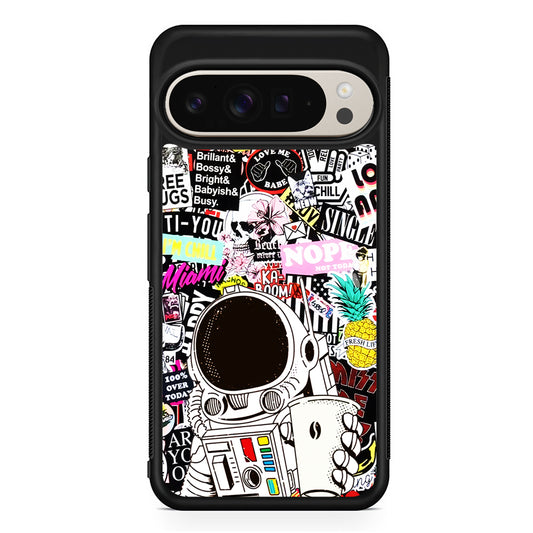 Astronauts Coffee Cheers Google Pixel 9 Pro Case | Slim Protective Cover