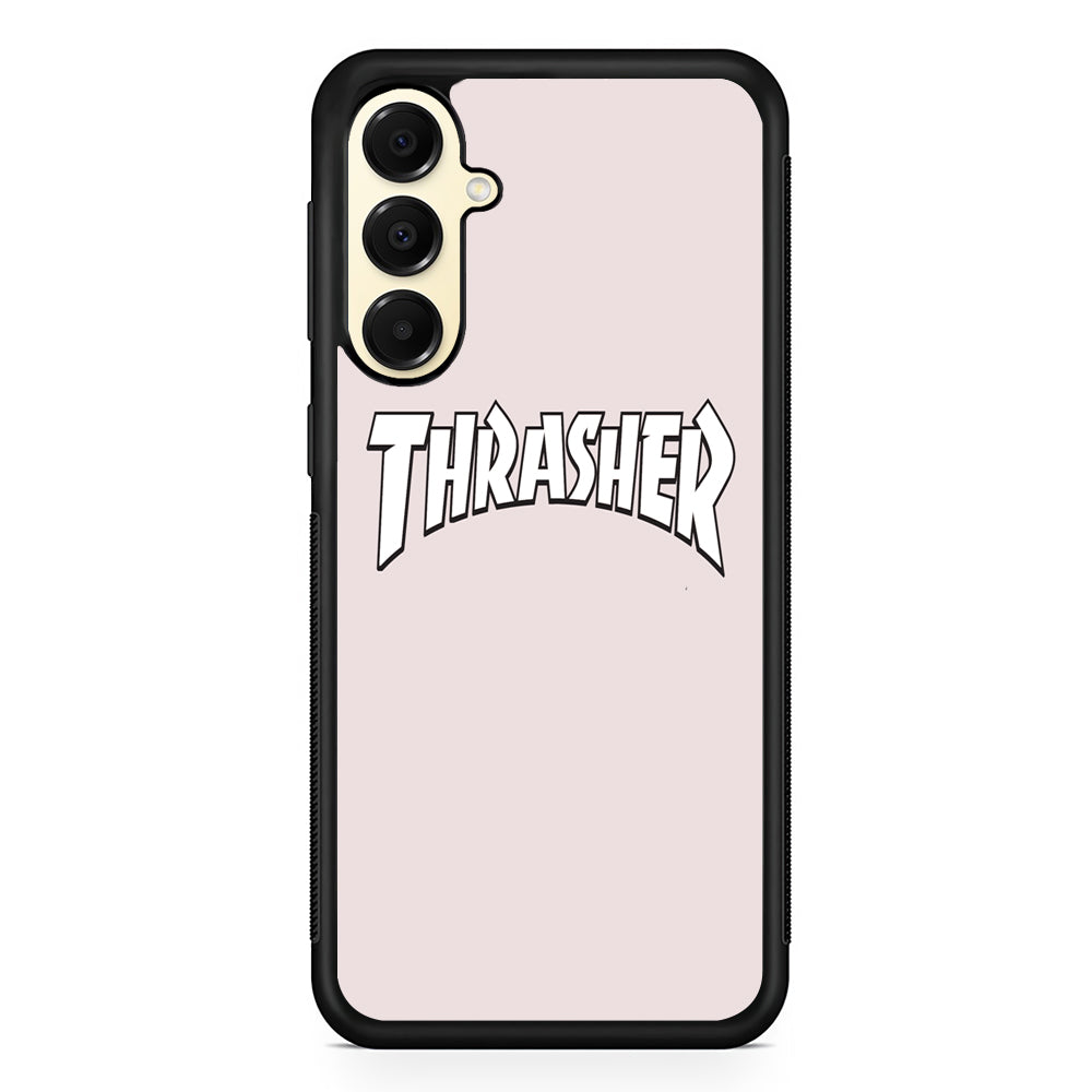 Thrasher Pearl White Logo Samsung Galaxy A16 Case | Custom Protective Samsung Galaxy A16 Case