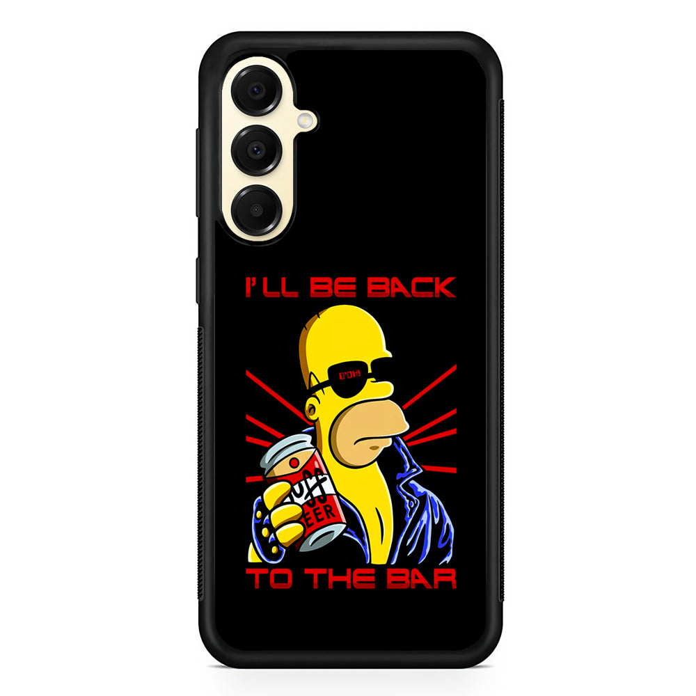 Homer Simpson with Duff Beer Samsung Galaxy A16 Case | Slim Rubber Samsung Galaxy A16 Case