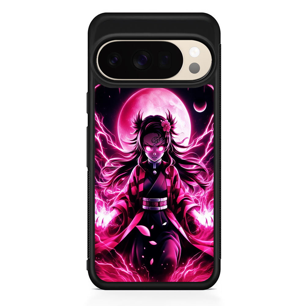 Demon Slayer Nezuko Battle Mode Google Pixel 10 Pro XL Case | Slim Google Pixel 10 Pro XL Protective Case