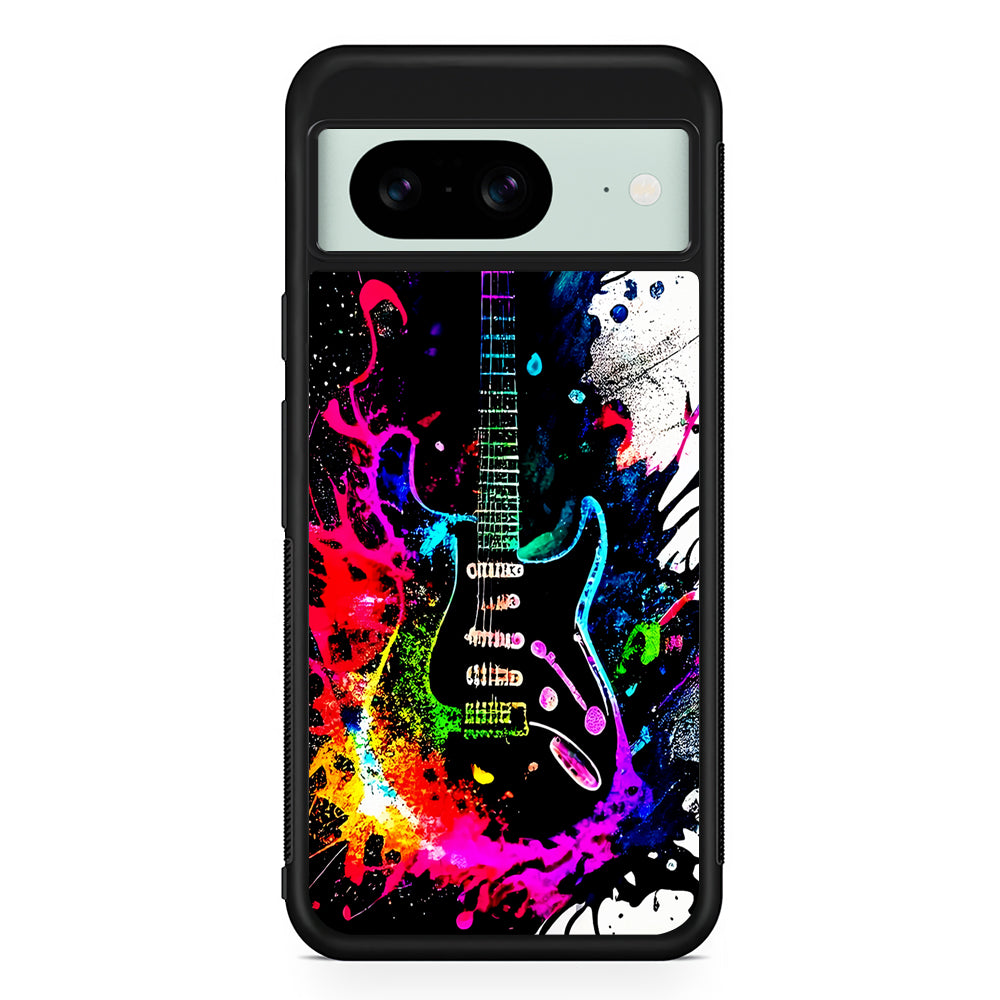 Guitar Art Explosion Google Pixel 8 Case | Durable Protective Cover for Google Pixel 8