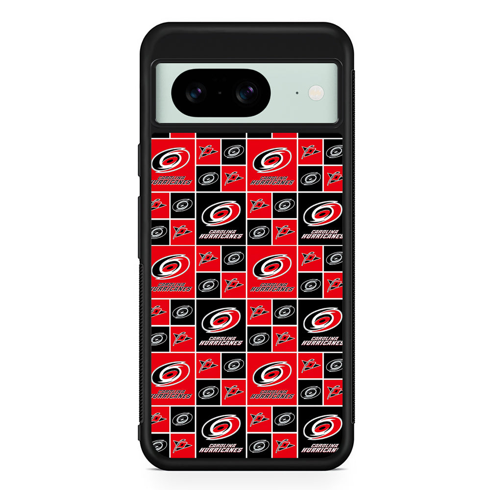 NHL Carolina Hurricanes Pattern Google Pixel 8 Case | Durable Protective Cover for Google Pixel 8