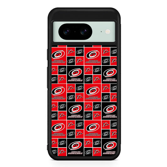 NHL Carolina Hurricanes Pattern Google Pixel 8 Case | Durable Protective Cover for Google Pixel 8