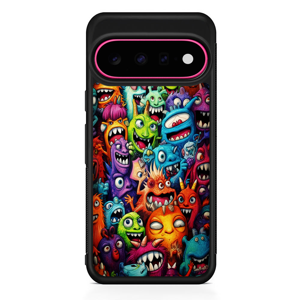 A Lot of Monsters Doodle Google Pixel 11 Case | Slim Shockproof Cover