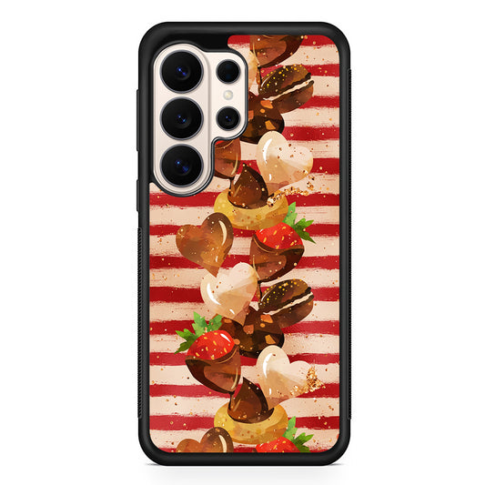 Strawberry in Chocolate and Cookie Samsung Galaxy S26 Ultra Case | Slim Protective Case for Samsung Galaxy S26 Ultra
