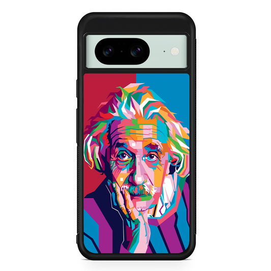 Albert Einstein Pop Art Illustration Google Pixel 8 Case | Durable Protective Cover for Google Pixel 8