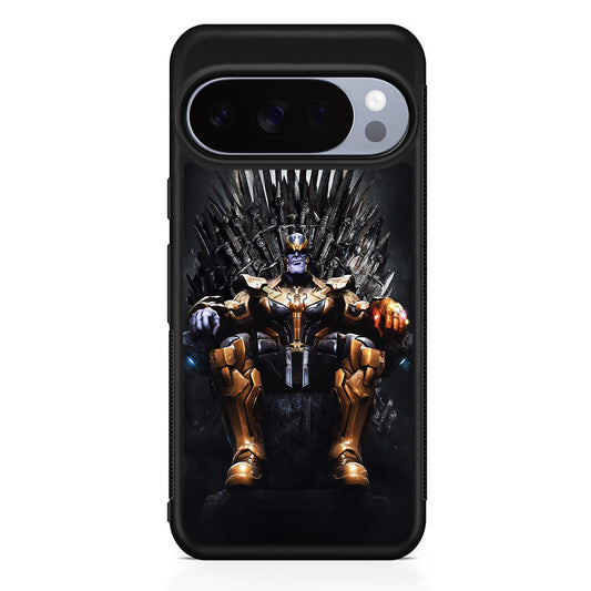 Thanos Sits On The Iron Throne Google Pixel 10 Pro Case | Slim Google Pixel 10 Pro Rubber Case