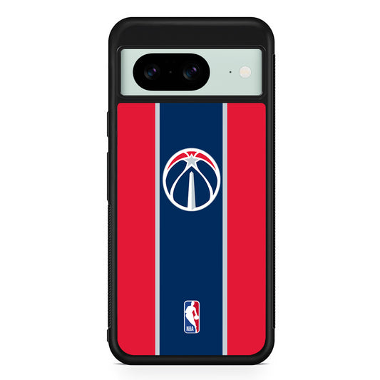 NBA Washington Wizards Stripe Google Pixel 8 Case | Durable Protective Cover for Google Pixel 8