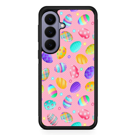 Cute Easter Pastel Eggs Samsung Galaxy S26 Case | Durable Rubber Case for Samsung Galaxy S26