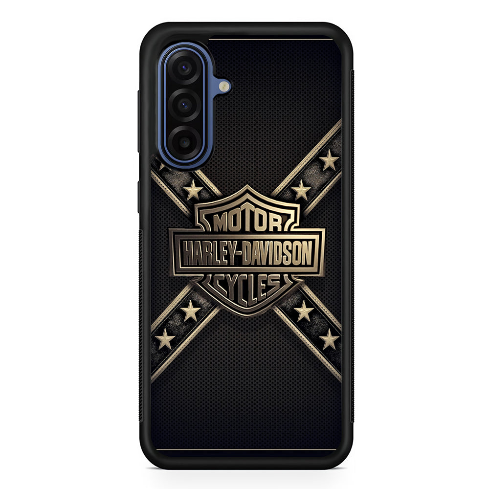 Harley Davidson Golden Star Samsung Galaxy A17 Case | Samsung Galaxy A17 Protective Rubber Case