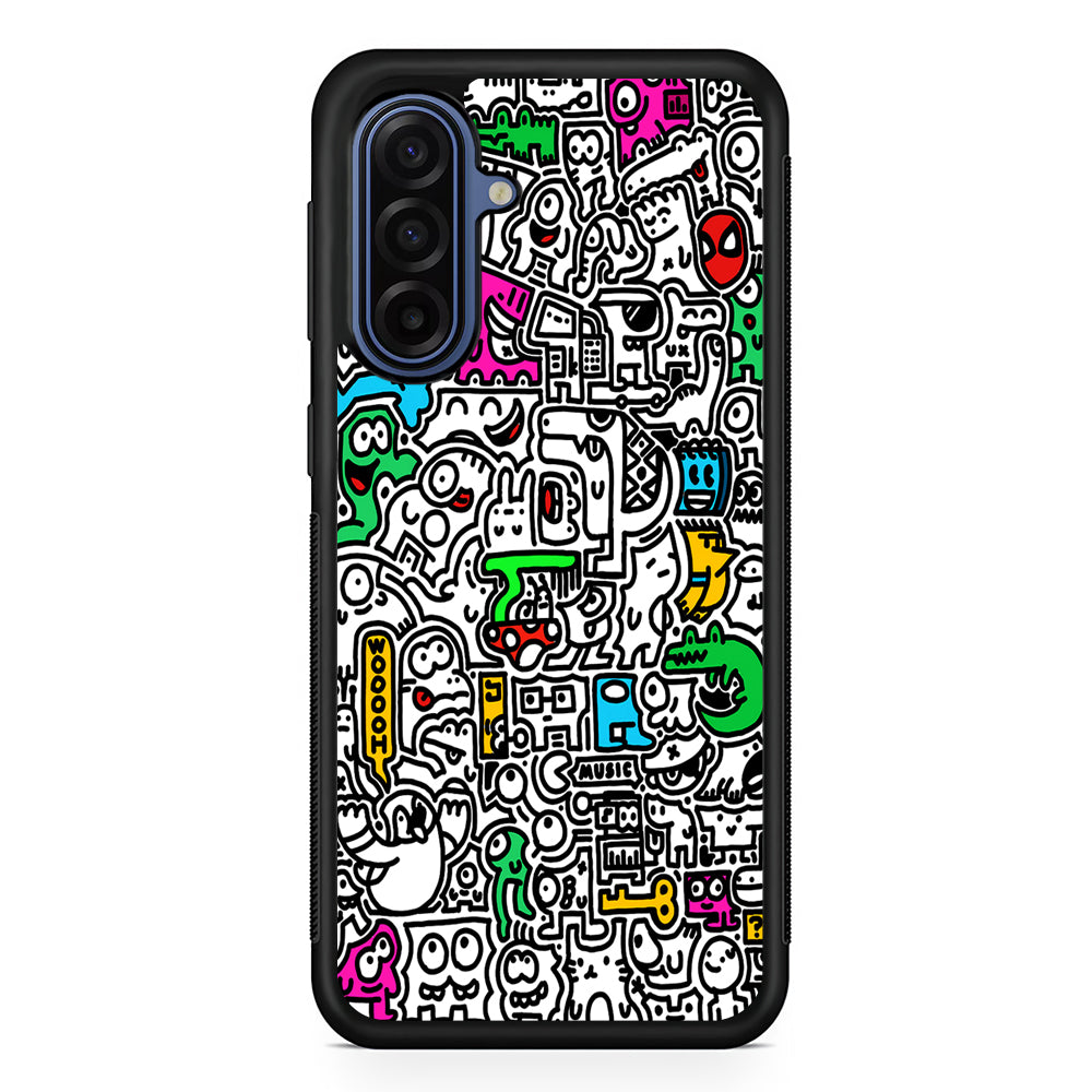 Graffiti Doodle Drawings Art Samsung Galaxy A17 Case | Slim Protective Phone Cover