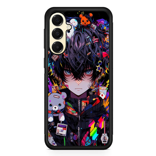Anime Boy Bear Doll Aesthetic Samsung Galaxy A16 Case | Slim Rubber Samsung Galaxy A16 Case