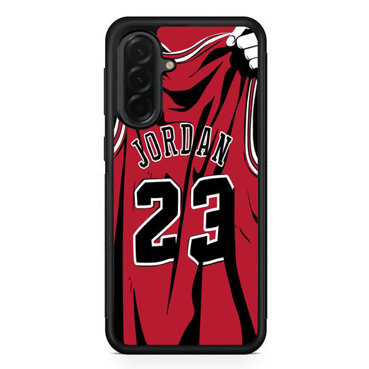 Jordan Red Basket Jersey Samsung Galaxy A36 Case | Slim Samsung Galaxy A36 Protective Case