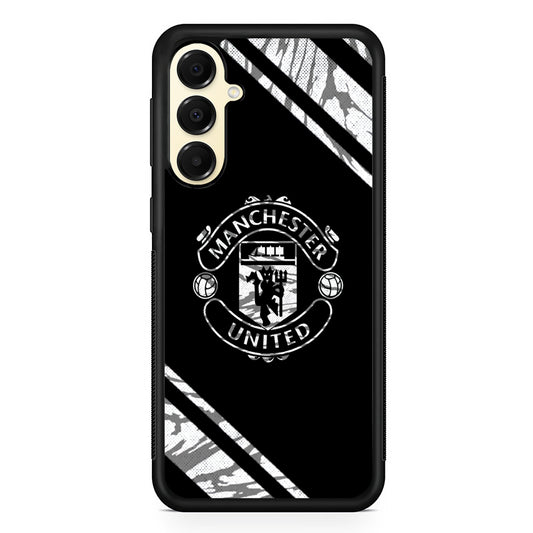 Manchester United Black Emblem Samsung Galaxy A16 Case | Slim Rubber Samsung Galaxy A16 Case