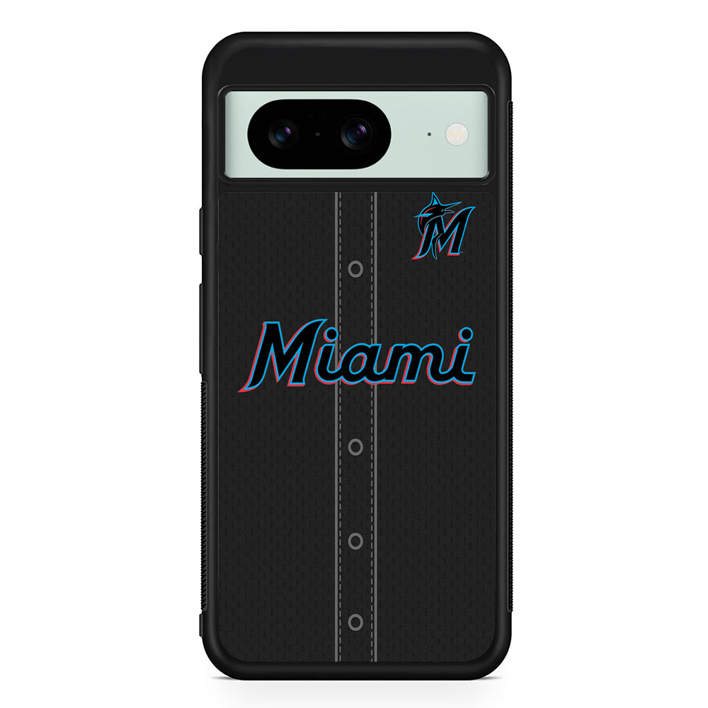 MLB Miami Marlins Jersey Google Pixel 8 Case | Durable Protective Cover for Google Pixel 8