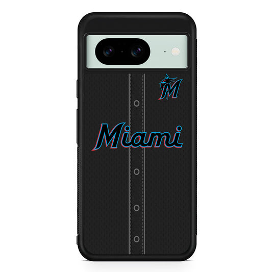 MLB Miami Marlins Jersey Google Pixel 8 Case | Durable Protective Cover for Google Pixel 8