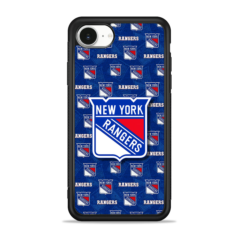 NHL New York Rangers Pattern iPhone 16e Case | Protective Phone Cover