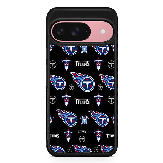 NFL Tennessee Titans Pattern Google Pixel 9 Case | Google Pixel 9 Protective Rubber Case