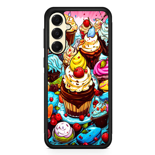 Sweet Desserts Food Doodle Samsung Galaxy A16 Case | Slim Rubber Samsung Galaxy A16 Case