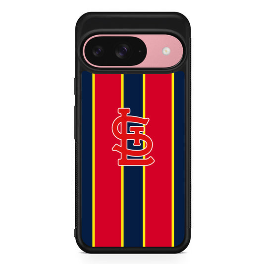MLB St Louis Cardinals Logo Google Pixel 9 Case | Google Pixel 9 Protective Rubber Case