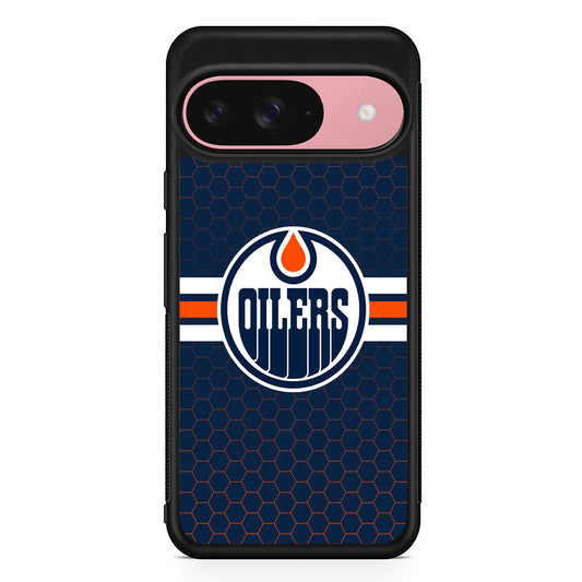 NHL Edmonton Oilers Logo Google Pixel 9 Case | Google Pixel 9 Protective Rubber Case